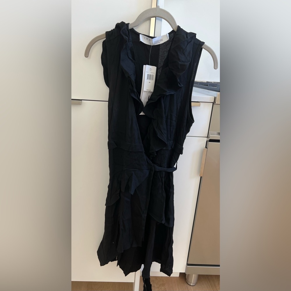 IRO black wrap dress brand new with tags!
